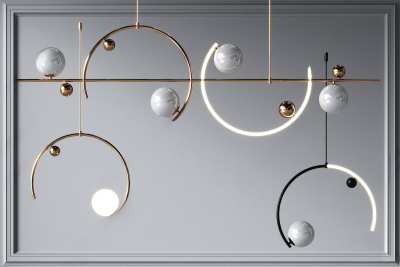 现代吊灯3D模型下载